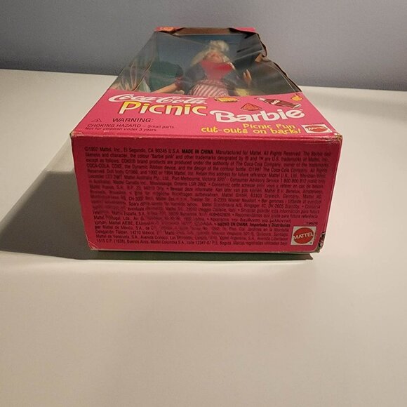 1997 Mattel Coca Cola PICNIC BARBIE Doll Vintage #19626 New in Box - Picture 2 of 7